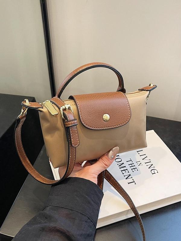 Women's Solid Color Crossbody Bag, Fashionable PU Leather Shoulder Bag for Daily Used, Casual Trendy Versatile High-quality Daily Commuting Bag