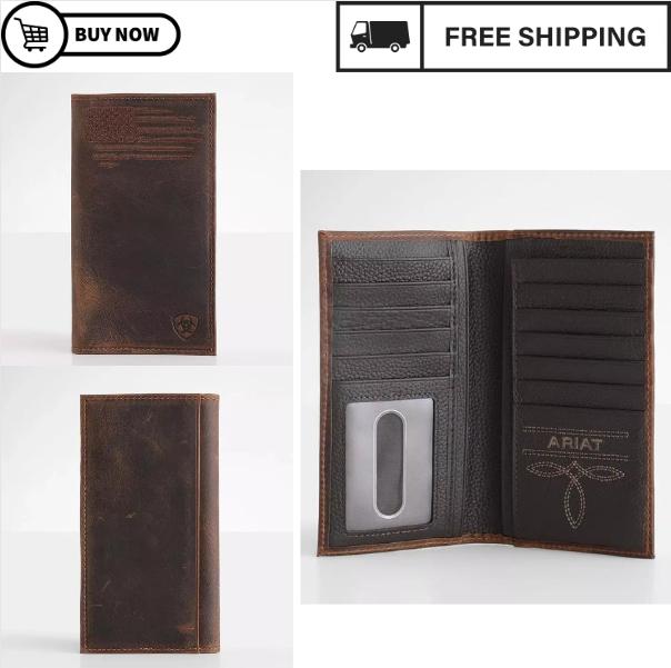 Rodeo Flag Leather Wallet - ARIAT - New