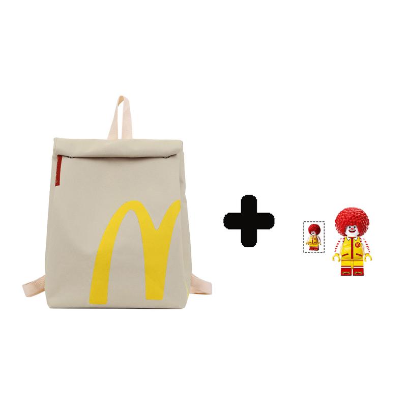 Mcdonald's Backpack With Funny Mcdonald's Mini Figurine, Perfect As A Halloween Gift, Christmas Gift, Or New Year Gift.