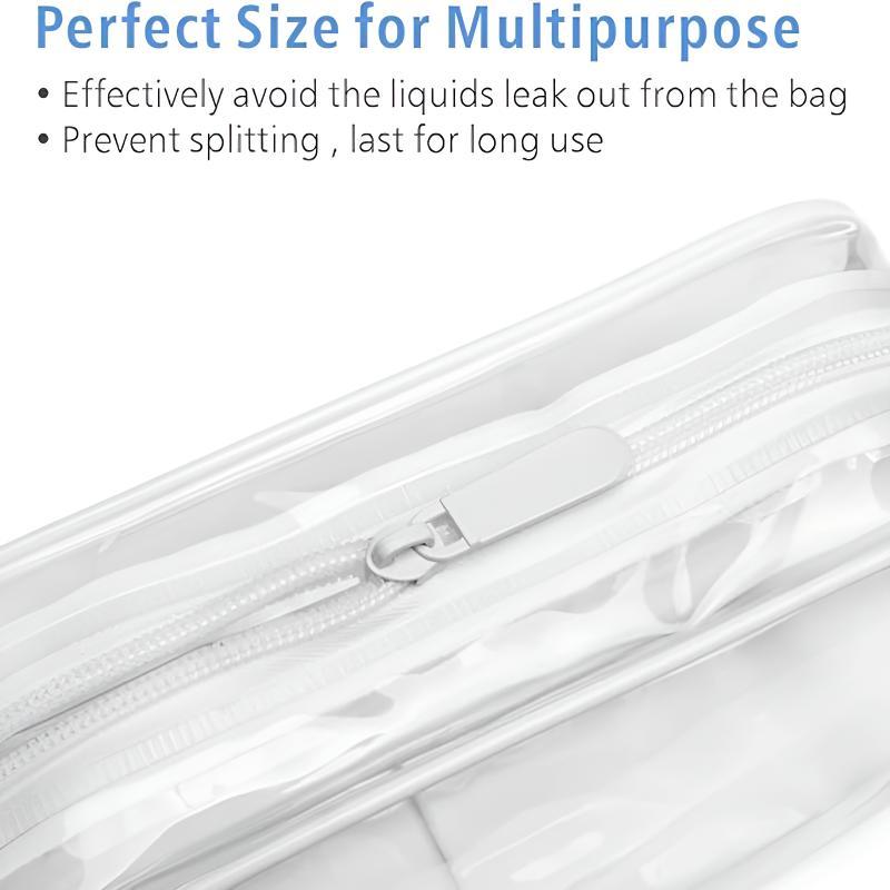 Clear Makeup Bag Set, 2 4 Counts Waterproof Portable Storage Bag, Makeup Organizer, Travel Toiletry Bag, Cosmetic Storage Bag for Travel Outdoor Bathroom