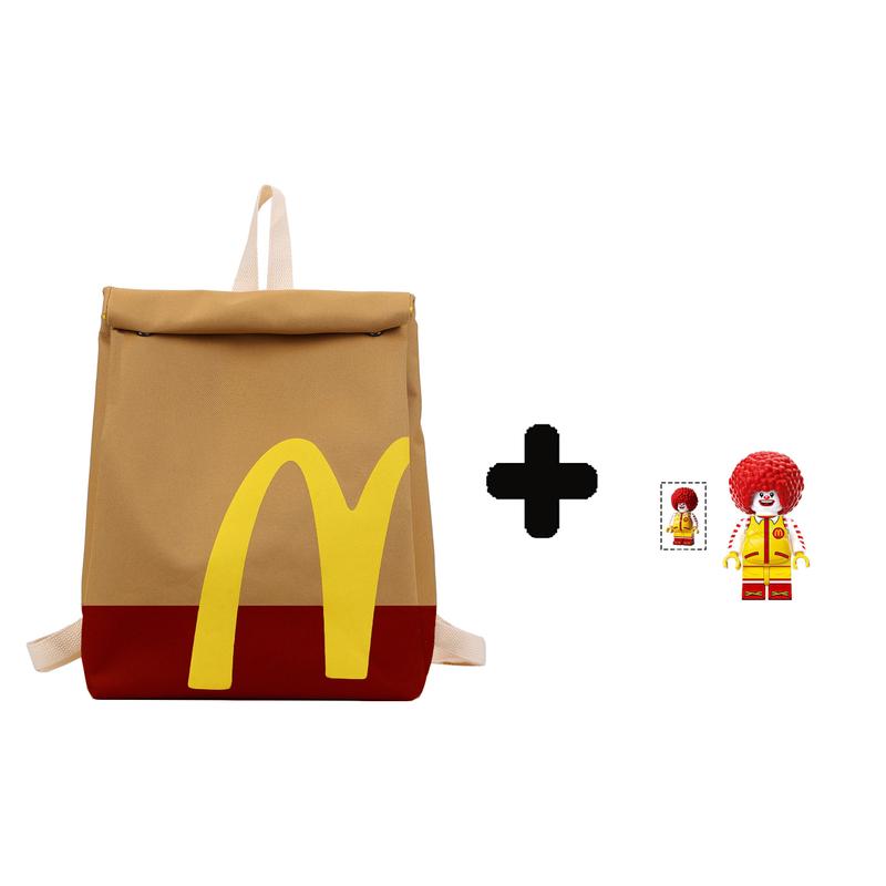 Mcdonald's Backpack With Funny Mcdonald's Mini Figurine, Perfect As A Halloween Gift, Christmas Gift, Or New Year Gift.