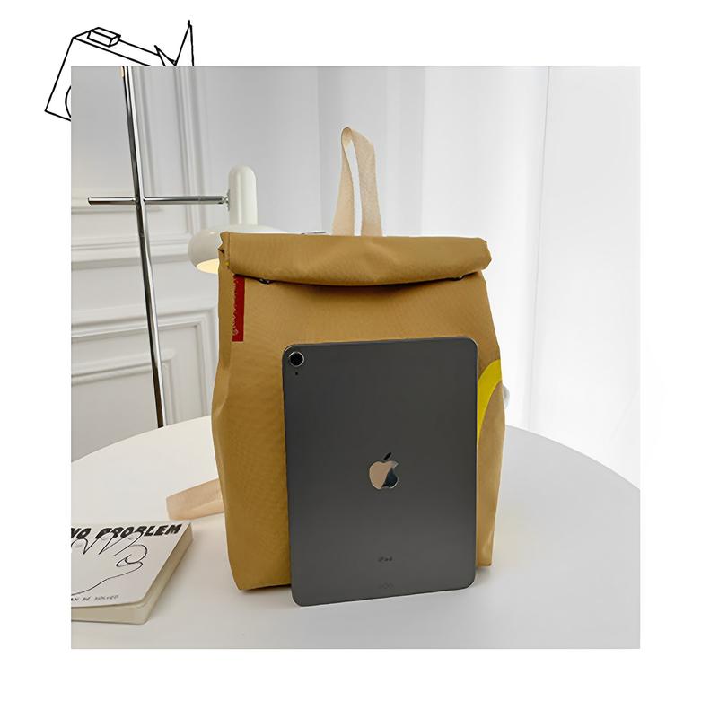 Cute Classic Retro Fashion Mcdonald's Backpack Canvas Crossbody Bag for Women Men School Travel Large Capacity Fashion Casual Gift