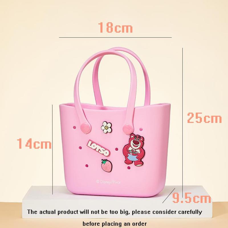 Disney Mini Handbag EVA Material Mini Tote Bag Cute Shoulder Bag Durable Bags For Girls Small Size Strawberry Bear Lucifer Marie Stitch With Handle Cute Hand Bags For Tutorial School Work