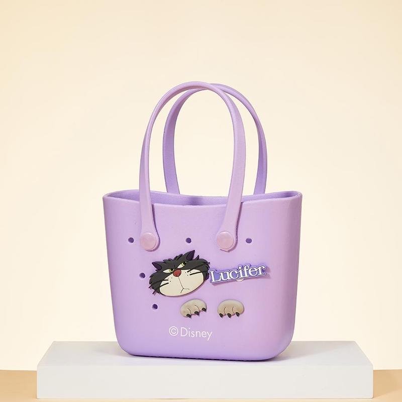 Disney Mini Handbag EVA Material Mini Tote Bag Cute Shoulder Bag Durable Bags For Girls Small Size Strawberry Bear Lucifer Marie Stitch With Handle Cute Hand Bags For Tutorial School Work