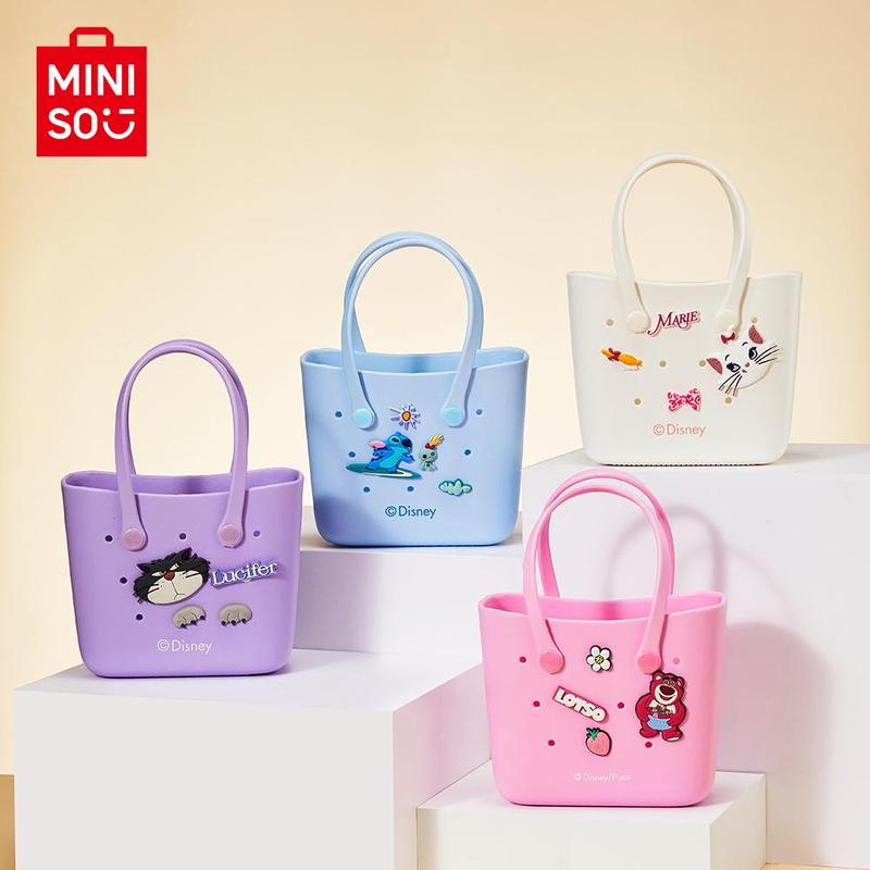 Disney Mini Handbag EVA Material Mini Tote Bag Cute Shoulder Bag Durable Bags For Girls Small Size Strawberry Bear Lucifer Marie Stitch With Handle Cute Hand Bags For Tutorial School Work