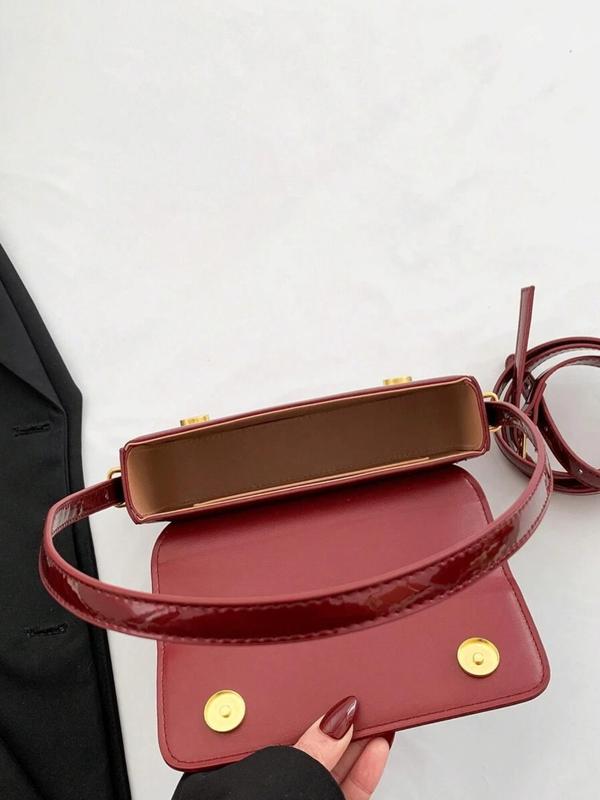 Women's Elegant Solid Crossbody Bag, Fashionable Pu Leather Shoulder Bag for Daily Used, Casual Trendy Versatile High-quality Daily Commuting Bag Crossbody Bag Women