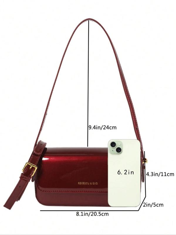 Women's Elegant Solid Crossbody Bag, Fashionable Pu Leather Shoulder Bag for Daily Used, Casual Trendy Versatile High-quality Daily Commuting Bag Crossbody Bag Women