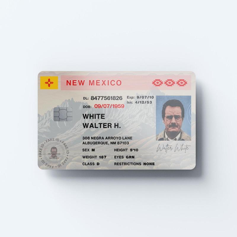 Walter White License Skin - Credit Debit card cover skin