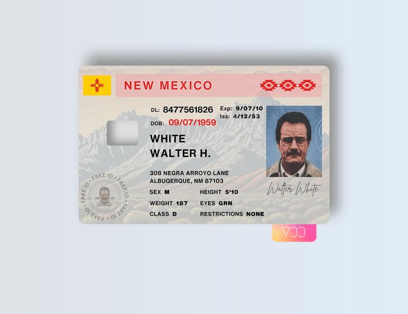 Walter White License Skin - Credit Debit card cover skin