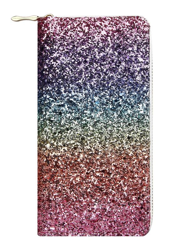 Women's Fashionable Glitter Sequins Decor Long Wallet, Casual Versatile Zipper Wallet, Trendy High-quality Daily Money Saving Wallet Suitable for Daily Wear with Holiday Birthday Gifts