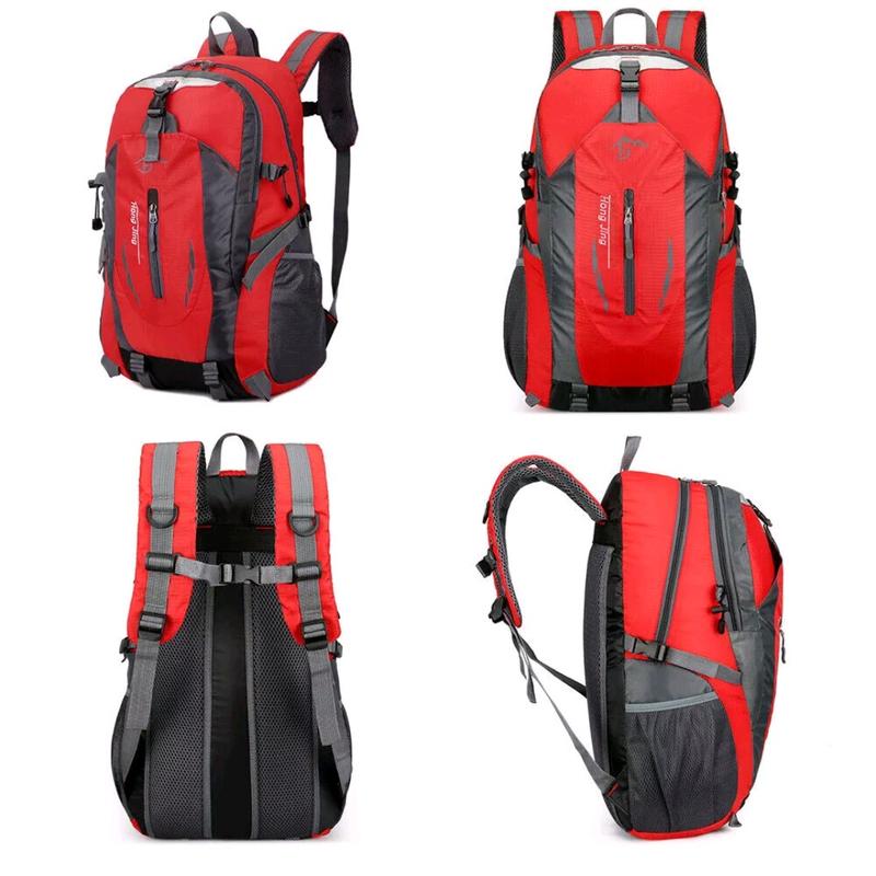 40L Nylon Travel Backpack Waterproof Outdoor Rucksack Men Camping Hiking Bag