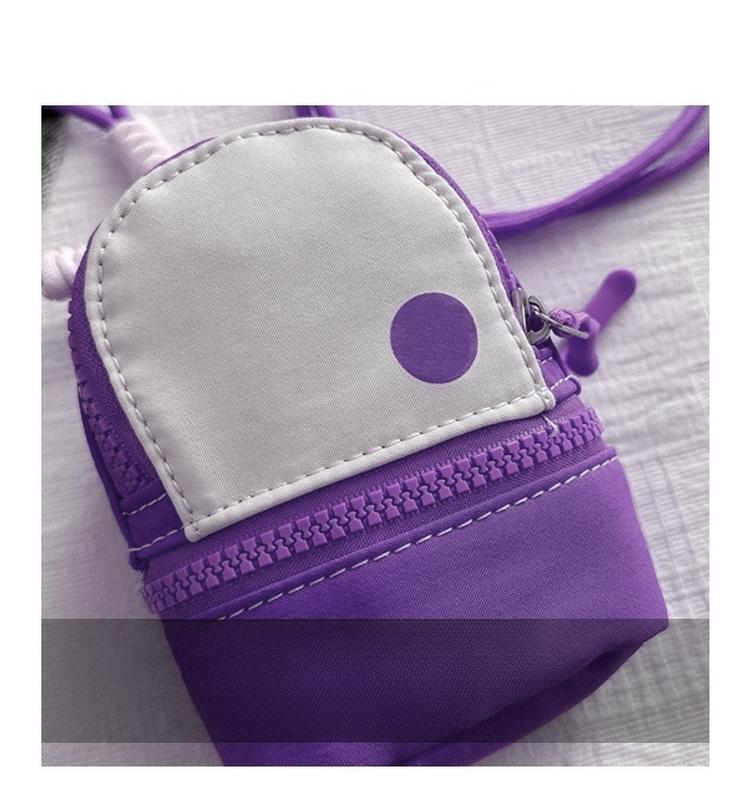 Mini Backpack Keychain Wristlet Pouch Small Change Coin Purse Cute Zipper Wallet for Women Men Airpods Cosmetics - Durable Nylon Material