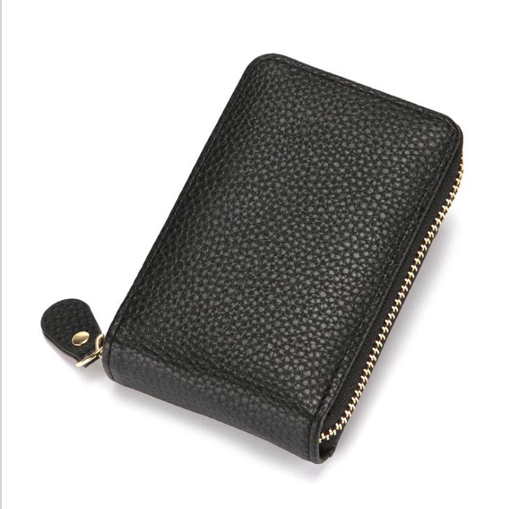 Wallet - Credit Card Holder RFID Blocking Zipper Pocket - Men's Womans