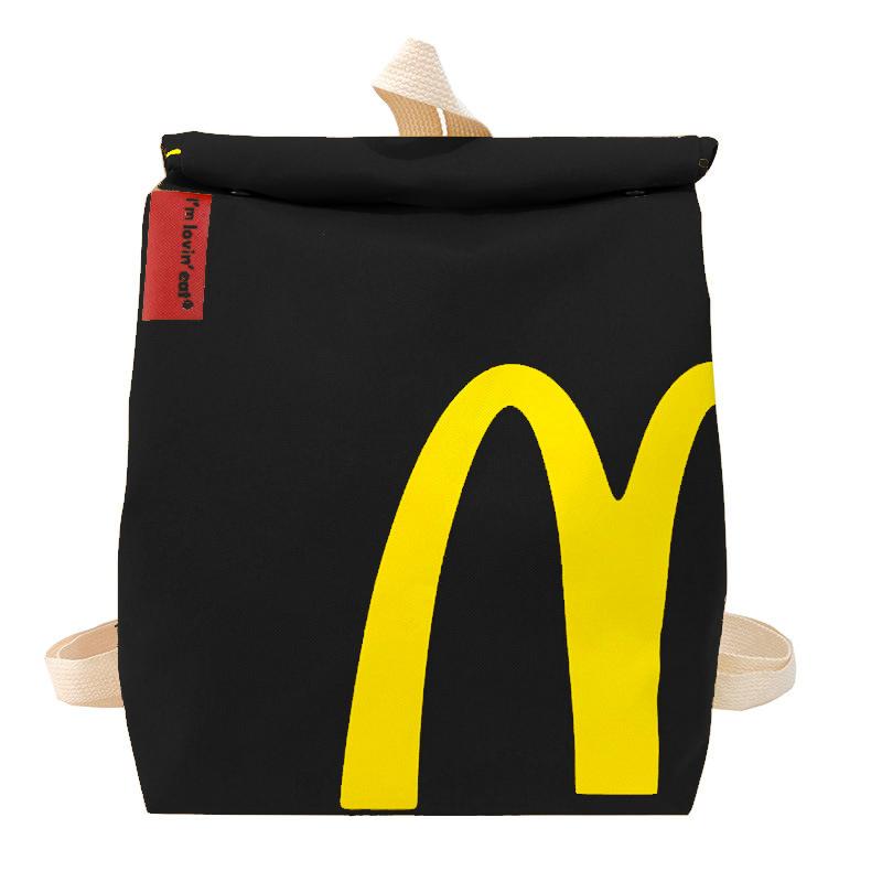 McDonalds Backpack Starbucks Backpack，Funny Backpack for Women Men Lightweight Travel School Bag Knapsack