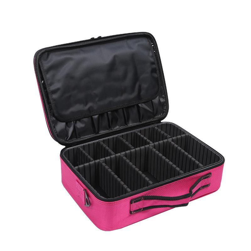 Makeup Storage Bag, Large Capacity Cosmetic Storage Bag, Multi-grid Makeup Organizer, Versatile Makeup Organizer, Portable Bag for Artist Outing Travel