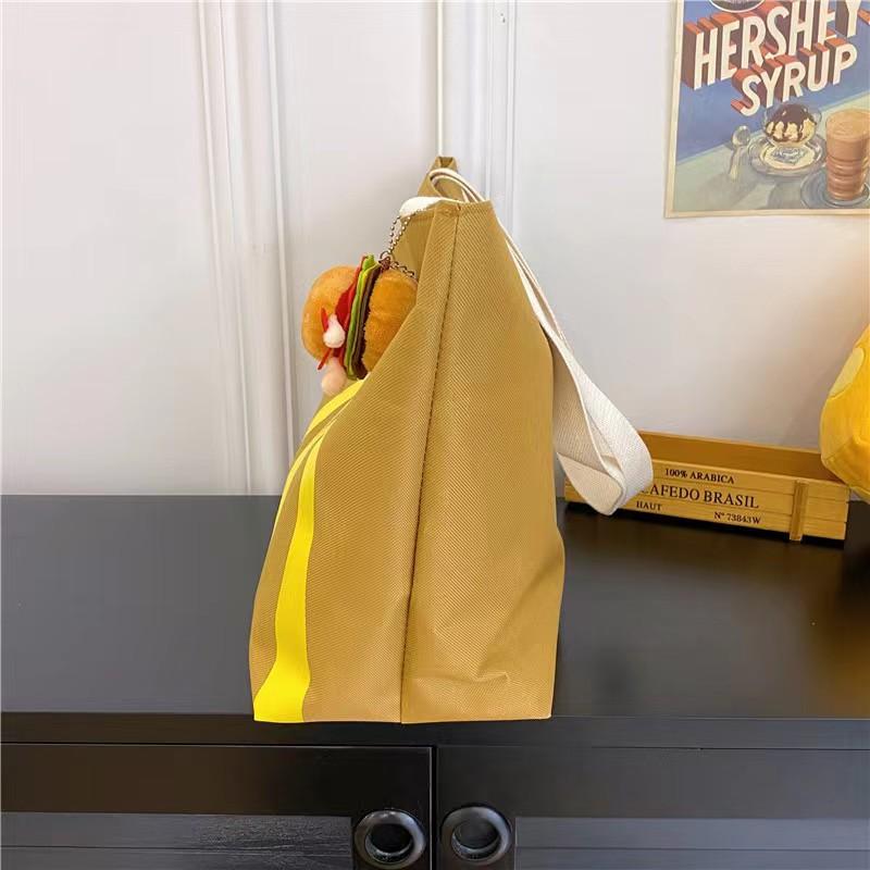 2024 New Fashion McDonald's Backpack Bags With Fries Hamburgers drumsticks hotdog Pendant Big Capacity Bag Accessories Class Bags Women