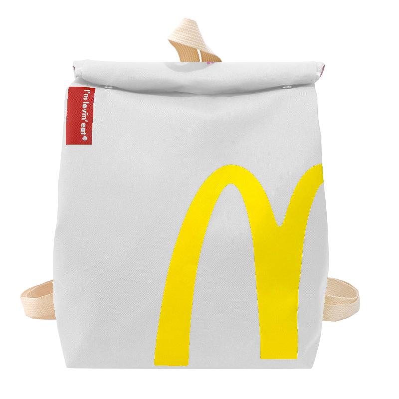 McDonalds Backpack Starbucks Backpack，Funny Backpack for Women Men Lightweight Travel School Bag Knapsack