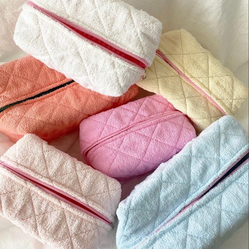 Terry Quilted Make Up Bags Comfy Trendy (TERRY)