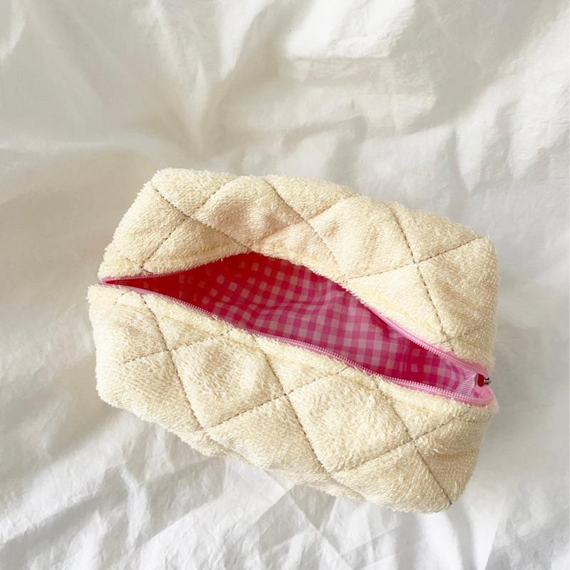 Terry Quilted Make Up Bags Comfy Trendy (TERRY)