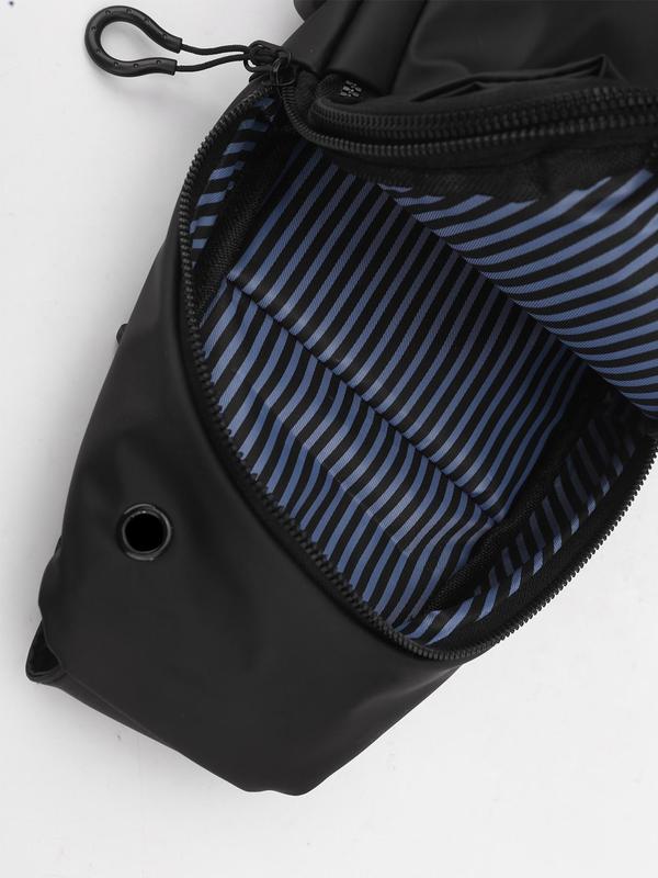 Men's Casual Solid Color Belt Bag, Lightweight Crossbody Bag, Versatile Sports Hiking Crossbody Bag, Large Capacity Sling Bag