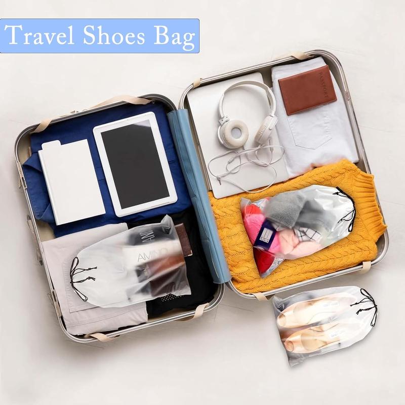 8 count Clear Shoe Bags for Travel, 15.7