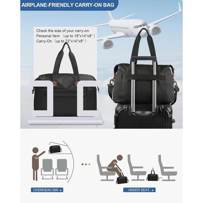 Waterproof Travel Duffel Bag Lightweight Weekend Travel Bag with Toiletry Bag Suitable for Sports Gym
