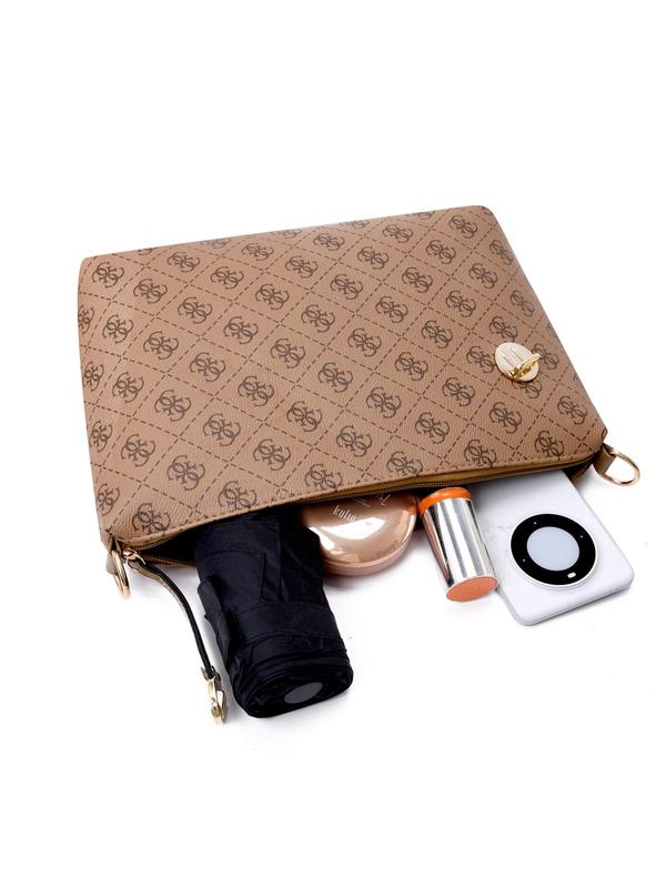 Women's Fashionable Letter Pattern Bag Set, Casual Versatile Handbag & Crossbody Bag & Wallet & Clutch Bag & Pouch & Coin Purse, Trendy All-match Bag Set for Daily Use