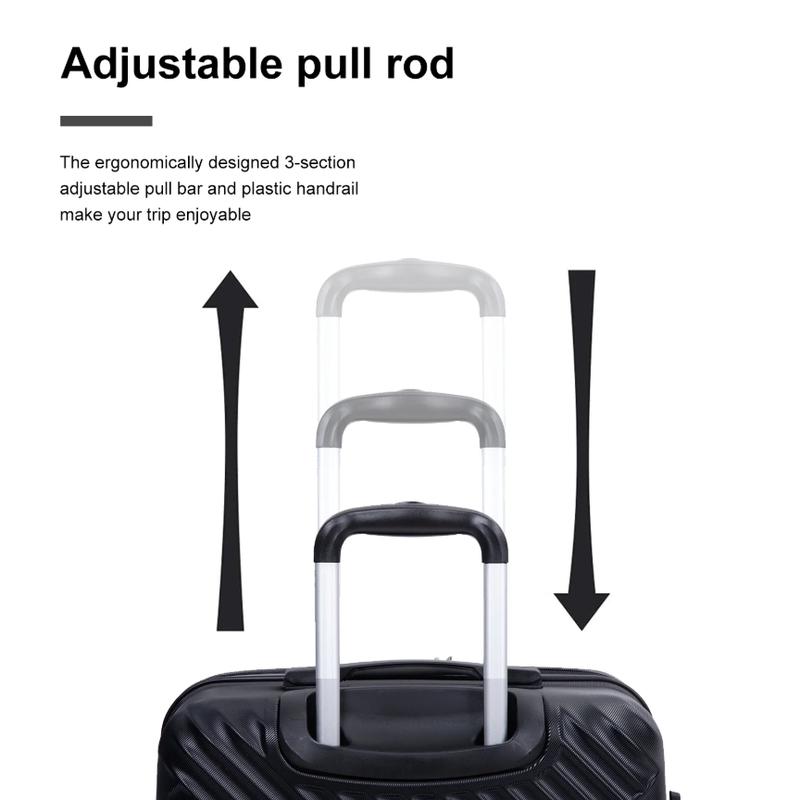 3 Piece Luggage Set Hardshell Expandable Lightweight Suitcase with TSA Lock Spinner Wheels