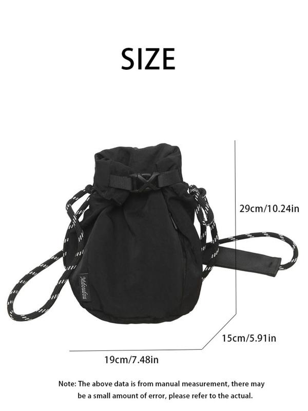 Unisex's Solid Color Buckle Sports Bag, Casual Minimalist Versatile Crossbody Bag, Trendy Outdoor Bag for Men & Women