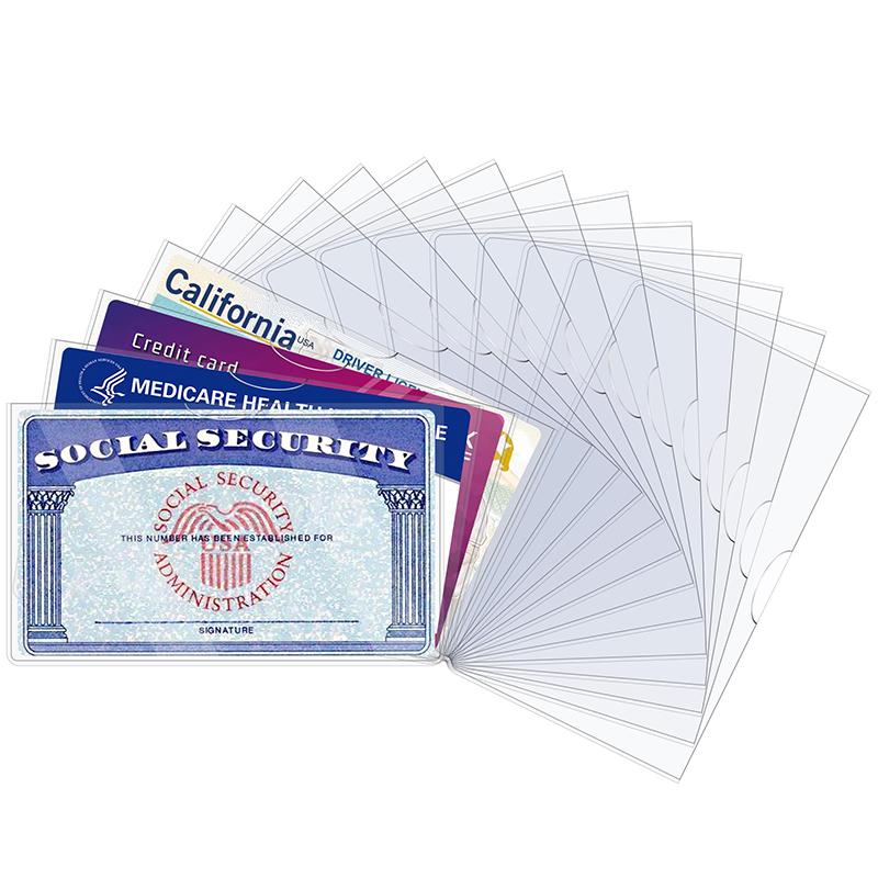 16 Pack Social Security Card Protector Sleeves New Medicare Card Protector Sleeve Credit Card Holder, 31 Mil Soft Clear Card Sleeves for Waterproof SSN Card Protector Credit Card Cover.