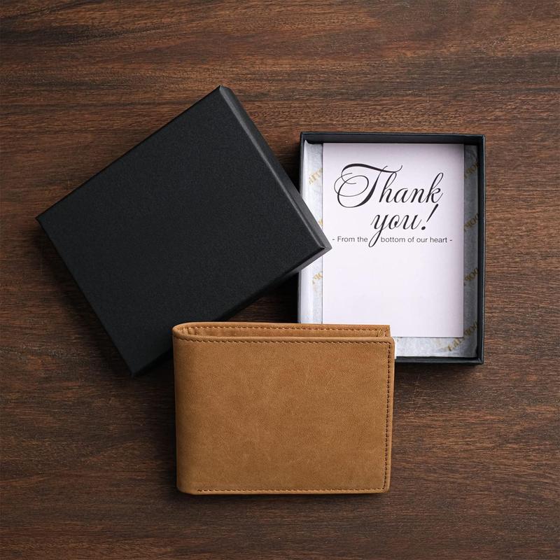 Christmas Birthday Gifts for Men, To My Husband Gifts, Anniversary Wedding Gifts for Husband from Wife, Romantic Gifts for Him, Leather Mens Wallet, Gifts for Men , RFID Bifold Wallet for Men