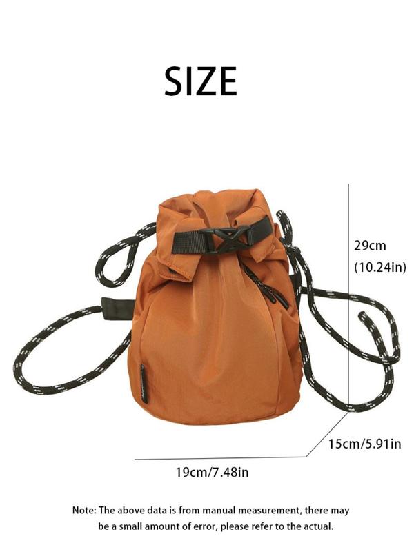 Unisex's Solid Color Buckle Sports Bag, Casual Minimalist Versatile Crossbody Bag, Trendy Outdoor Bag for Men & Women