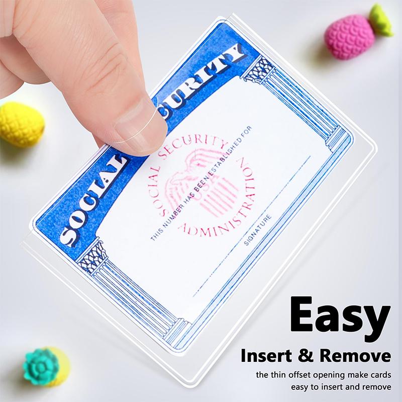 16 Pack Social Security Card Protector Sleeves New Medicare Card Protector Sleeve Credit Card Holder, 31 Mil Soft Clear Card Sleeves for Waterproof SSN Card Protector Credit Card Cover.