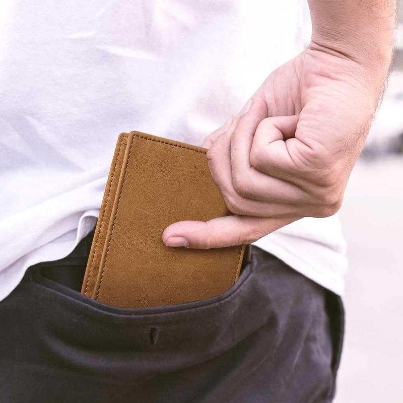 Christmas Birthday Gifts for Men, To My Husband Gifts, Anniversary Wedding Gifts for Husband from Wife, Romantic Gifts for Him, Leather Mens Wallet, Gifts for Men , RFID Bifold Wallet for Men