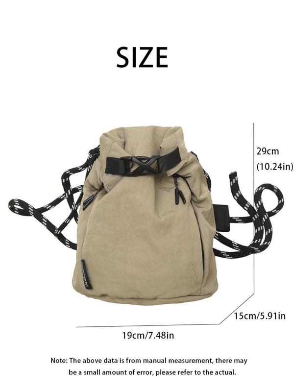 Unisex's Solid Color Buckle Sports Bag, Casual Minimalist Versatile Crossbody Bag, Trendy Outdoor Bag for Men & Women