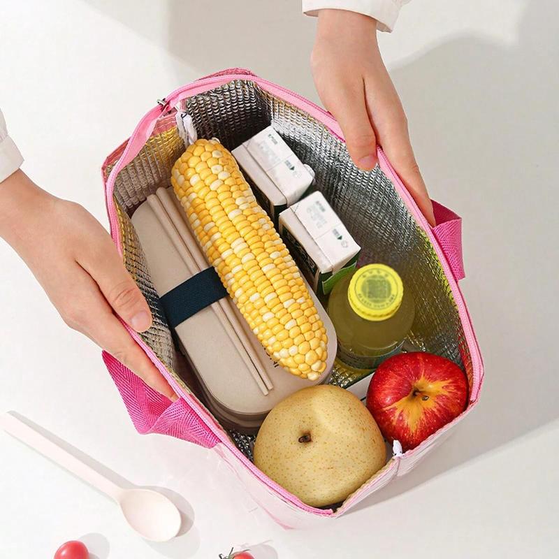 Insulated Lunch Bag Simple Bento Cooler Bag Lunch Tote Bag for Lunch Box for Women Men Adult Picnic Working Hiking Beach