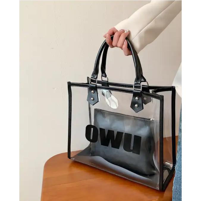 Clear Bag with handles Handbags (does not have letters)