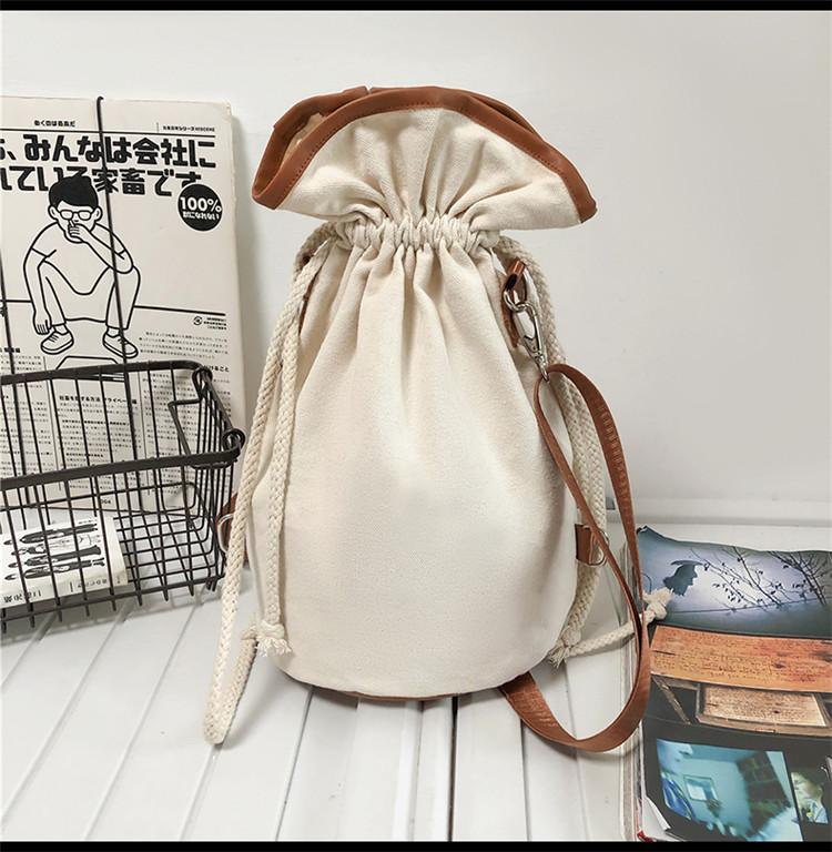 Dollar Print Cotton Canvas Shoulder Bag Popular Crossbody Bag Leisure Bag Men Women Backpack Lightweight String Foldable