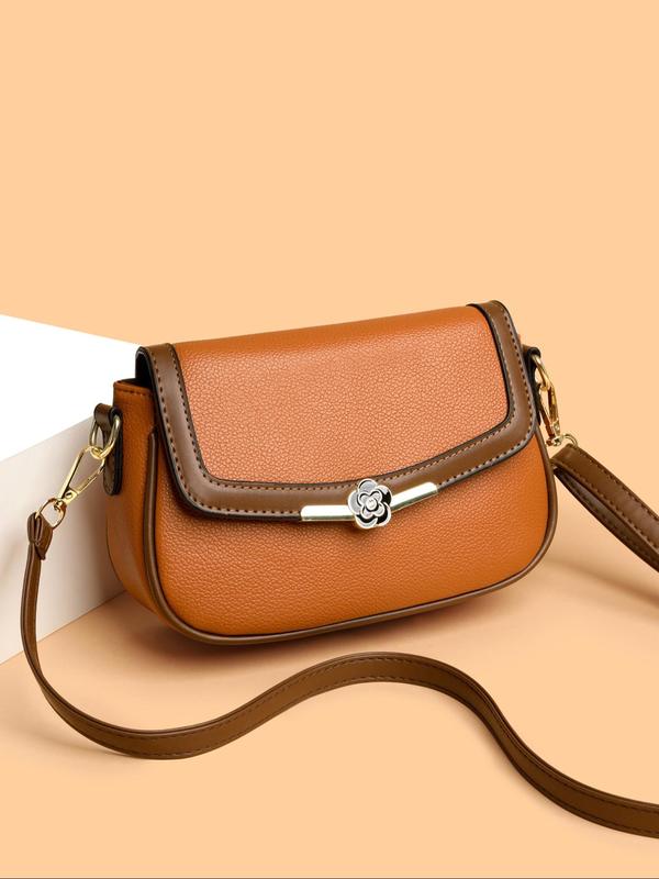 Women's Elegant Crossbody Bag, Fashionable PU Leather Shoulder Bag for Women & Girls, Casual Trendy Versatile High-quality Daily Commuting Bag