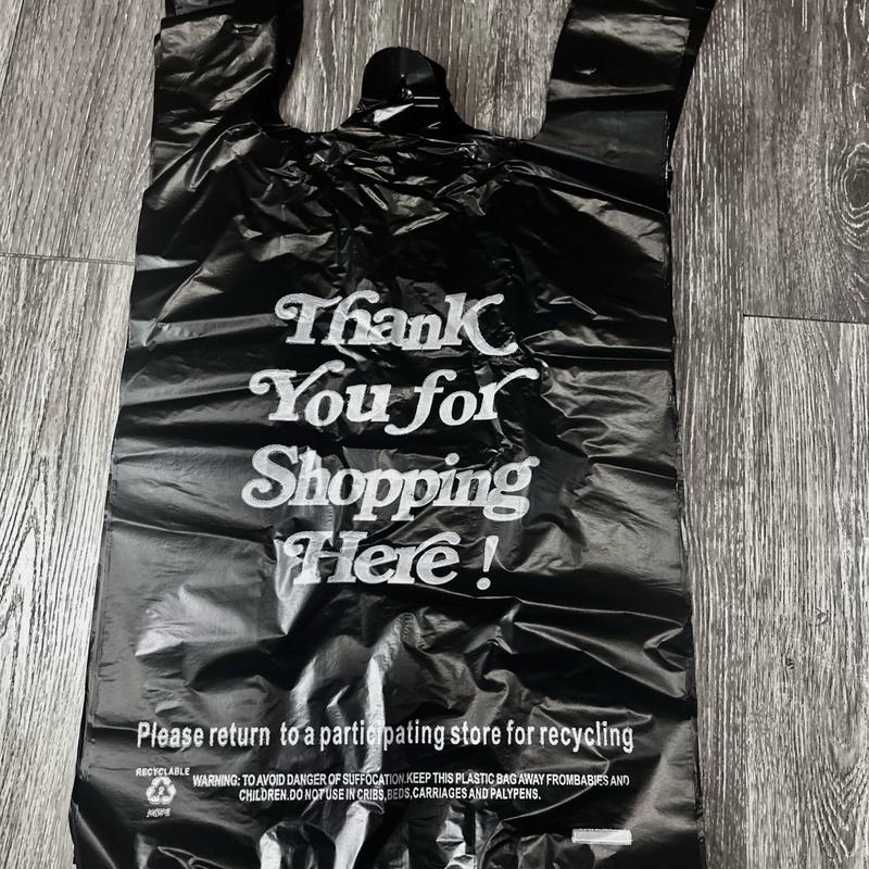 Thank you T-shirt Bags (300 Count) (Black) (11.5