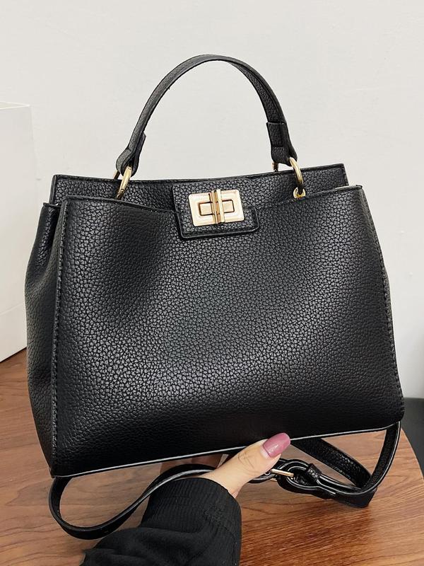Women's Fashionable Solid Color Shoulder Bag, Casual PU Leather Crossbody Bag for Daily Used, Trendy Versatile High-quality Daily Commuting Bag