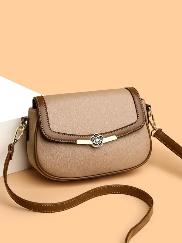 Women's Elegant Crossbody Bag, Fashionable PU Leather Shoulder Bag for Women & Girls, Casual Trendy Versatile High-quality Daily Commuting Bag