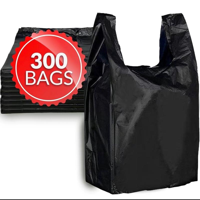 Thank you T-shirt Bags (300 Count) (Black) (11.5