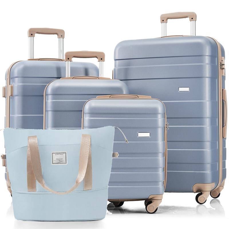 Merax 5 pcs Luggage Set with Expandable Travel Bag Suitcases with 360° Spinner Wheels and Adjustable Telescopic Handles