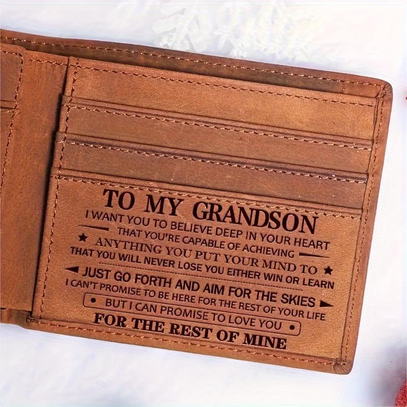 Top Grain Cow Card Wallet Coin Holder Wallet Birthday Gift For Man, Carved Double Headed Wallet For Man, Grandson Gift From Grandma, Gift Ideas For Teenage Boy