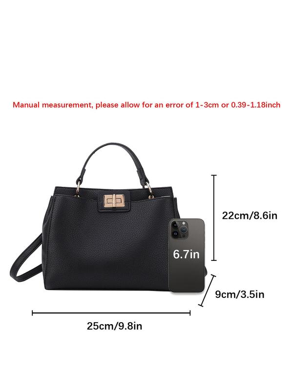 Women's Fashionable Solid Color Shoulder Bag, Casual PU Leather Crossbody Bag for Daily Used, Trendy Versatile High-quality Daily Commuting Bag