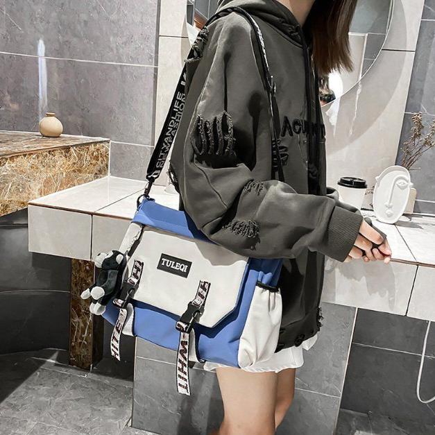 Fashionable Korean, Fashionable Large Capacity Canvas Crossbody Bags for Men and Women, Korean Style