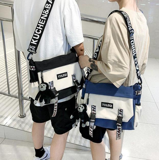 Fashionable Korean, Fashionable Large Capacity Canvas Crossbody Bags for Men and Women, Korean Style