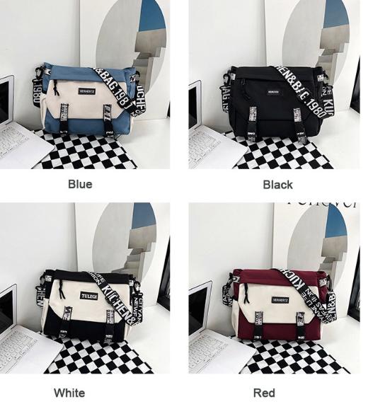 Fashionable Korean, Fashionable Large Capacity Canvas Crossbody Bags for Men and Women, Korean Style