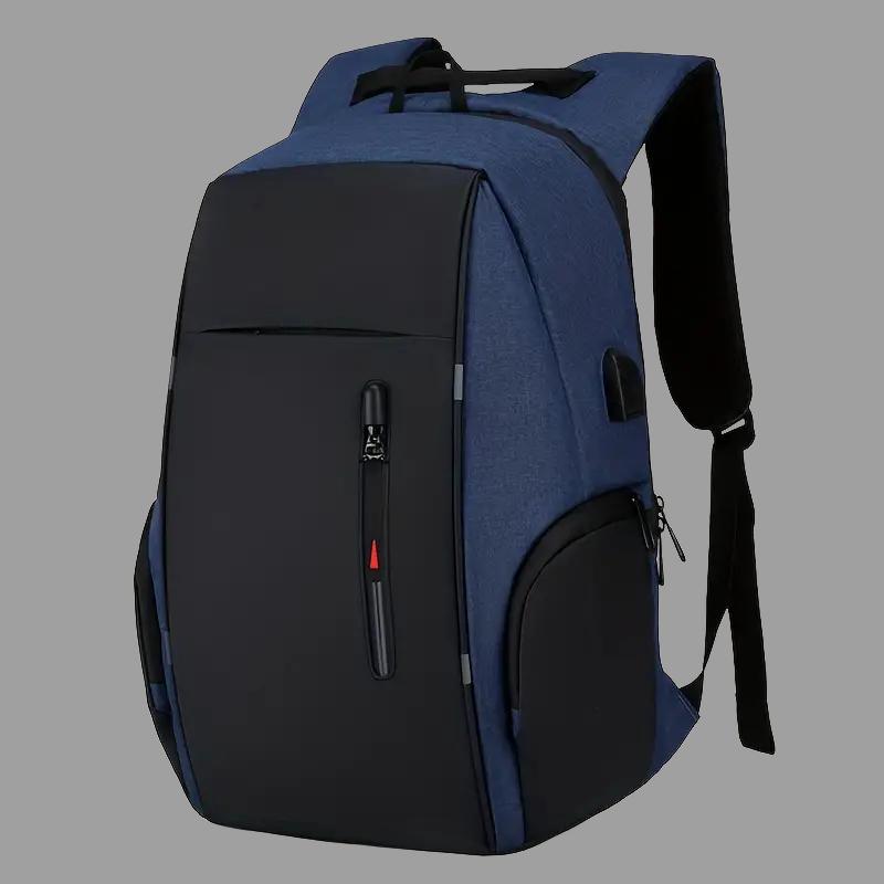 Fast shipping，Laptop Backpack With USB Charging Port - Students, Business Professionals, Travelers - Nylon, Soft Shell, Waterproof, Zipper, Laptop Backpack, Polyamide - Suitable for College students, business travelers, outdoor enthusiasts